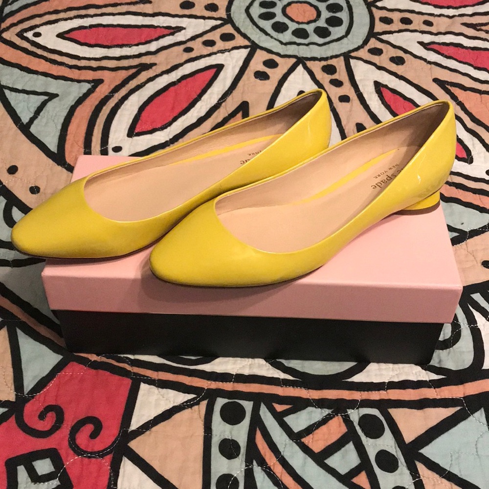 Canary yellow fallyn flats Kate Spade 7